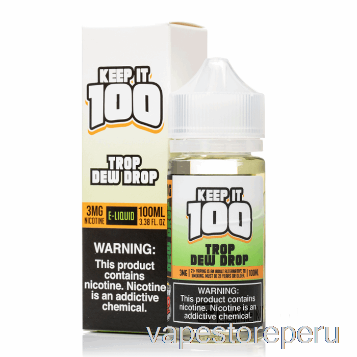 Gota De Rocío Trop De Humo De Vape - Manténgalo 100 - 100 Ml 3 Mg